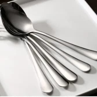 6 Peça Colher Grande De Aço Inox, Talheres De Mesa 20,8CM/50G