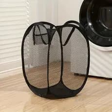1 Preto/Rosa/Azul Cesto De Roupa Caixa Dobrável Para Armazenagem E Organização De Vestuário Brinquedos