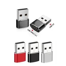 Adaptador Conversor Plug USB-C Tipo-C 3.1 Fêmea para USB 3.0 Macho Dados