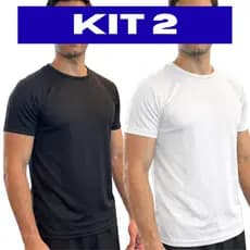 Kit 2 Camisetas Dry Fit Masculina Academia Treino Corrida Esportes Casual Anti Suor Secagem Rápida