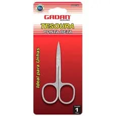 Tesoura Ponta Reta Para Unhas Profissional Aço Inox Gadan Excellence GD-6745 Manicure Pedicure Alta Precisão