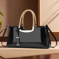 Simples moda couro envernizado brilhante vermelho bolsa feminina noiva casamento mensageiro bolsa senhoras novo estilo s
