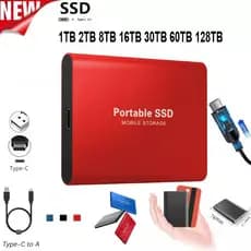 Disco Rígido Externo 16tb 30tb 60tb 128tb Mini SSD Tipo C De Alta Velocidade Decive De Armazenamento De Para Mac Laptop