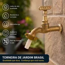 Torneira Para Tanque Lavanderia E Jardim Em Metal 1/2 x 3/4 1130 Bruta