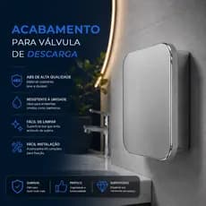 Acabamento Válvula Descarga Cromado Hydra Docol Deca Flatt Abs Moderno