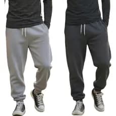 Kit 2 Calça Moletom Masculina jogger Com Punho E cordão Peluciada Muito Confortável