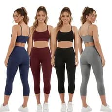KIT 4 calça legging corsário feminina cintura alta suplex academia fitness lisa excelente qualidade