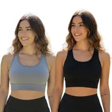 Kit 2 Top Nadador  feminino fitnss Suplex Premium Confortável  Academia Esporte  confortável trino