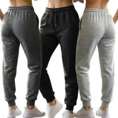 Calça Moletom  2 ou 3 Peças Feminina Peluciada Inverno Quentinha grossa bolso cintura alta