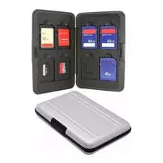 Case De Aluminio Porta Cartao Memoria Estojo Bolsa Sd 8x Sd