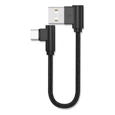 Cabo Usb Tipo C 15 Cm Curto L 90 Graus Carregamento E Dados
