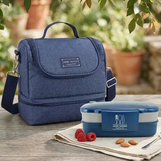 Kit Fitness Compacto- BPA Free - melhor custo benefício | Marmita + Bolsa termica | Jacki Design