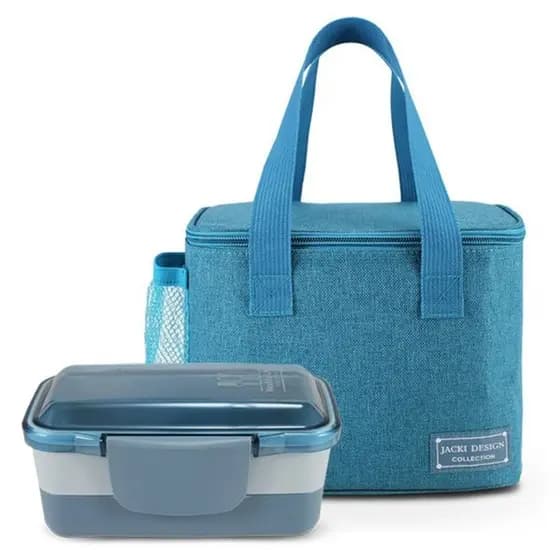 Kit Bolsa Térmica e Pote Marmita de 2 Andares 950ml - Jacki Design