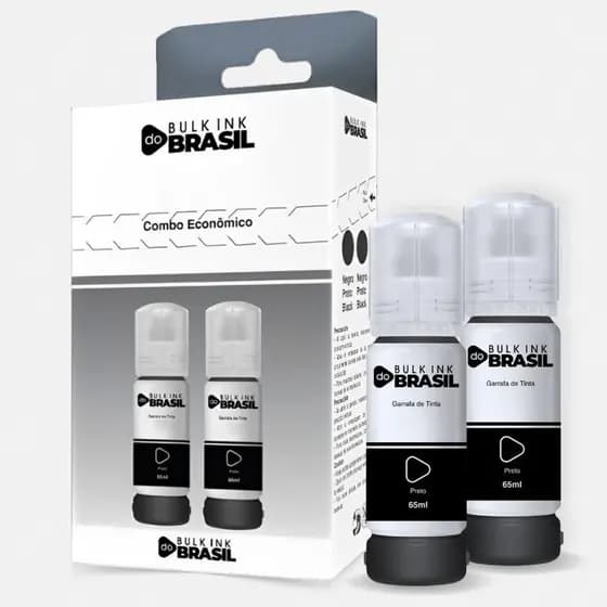 Dual Pack Bulk Ink do Brasil Preto Impressoras L3110 L3150 L3210 L3250