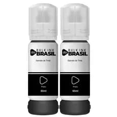 Kit 02 Refil Tintas Compatível para impressora Tank T544 L3110 L3150 L3210 L3250 T544 Preta