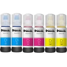 Kit 06 Refil Tintas Compatível para impressora Tank L3110 L3150 L3210 L3250 COLOR