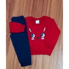 Conjunto Moletom  Para Bebê Menina Malvee kids Promoção