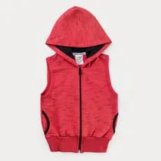 Colete Infantil Masculino Moletom com Capuz e Bolso
