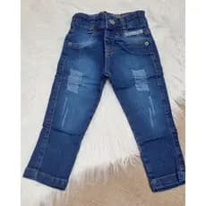 Calça Jogger Jeans Infantil Menino Masculina 2 ao 3 Anos com regularem na cintura