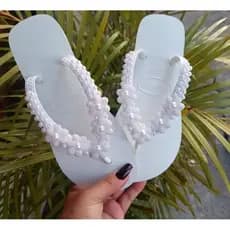 Havaiana Top Original Personalizadas com Pérolas, Várias Cores