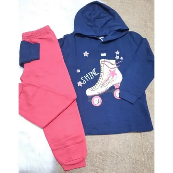 Conjunto Moletom Flanelado Infantil Menina Inverno Promoção Inverno Roupas Infantis Conjunto Menina
