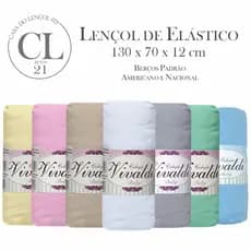 Lençol De Berço Padrão Americano Malha 100% Algodão Com Elástico