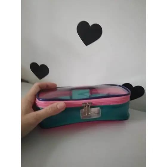 Estojo em silicone, estojo escolar, estojo de maquiagem