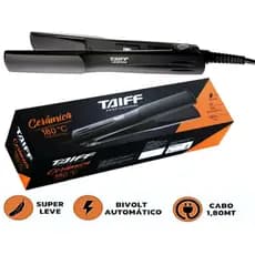 Prancha de Cabelo Taiff Clássica Cerâmica Preta 110V/220V Bivolt- Original- com NF e Garantia