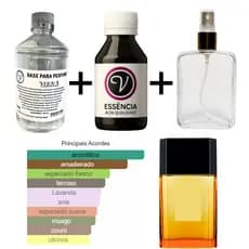 Kit para Perfumista Completo Iniciante AZZ POUR HOMME - Essência Óleo