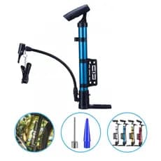 Bomba De Ar Pneu Bike Bico Fino Grosso Encher Bola Portátil