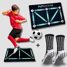 Kit Tapete Treino De Futebol + 1 Par Meia Antiderrapante profissional
