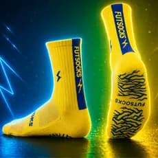 Meia antiderrapant Brasil Cano médio futsocks Algodão Premium Confortável 34 44 Masculina Feminina Copa Futebol Torcedor