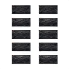 Kit 10 Teclados Multimídia com Fio Flat Oex TC301 Mini USB Padrão ABNT2 Teclas Baixas
