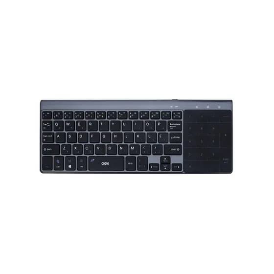 Mini Teclado Bluetooth Oex Tc503 Premium Touchpad Chumbo