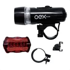 Kit Farol Dianteiro E Lanterna Traseira LED Para Bike Oex Move KM10 Segurança Do Ciclista Original
