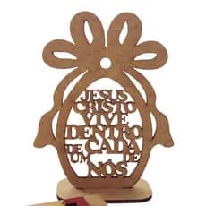 Kit com 10 Lembrancinhas de Páscoa Cristã em Mdf Crú 3mm - Jesus Cristo Vive - mimo páscoa - páscoa cristã.
