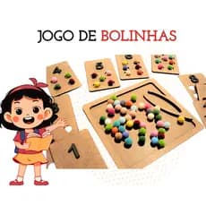 Rêf 084 - Brinquedos Educativos Jogo de Contagem Pedagógico Sensorial Autismo - Madeira Mdf, Tabuleiro Montessori Didático Alfabeto Cognitivo Montessoriano Autista Atividade Educativa, Desenvolvimento da Criança