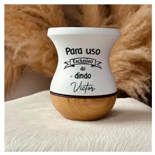 Cuia chimarrao personalizada Dindo Padrinho Batismo