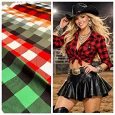 TECIDO CREPE XADREZ VÁRIAS CORES  LEVE E FRESCO FESTA JUNINA  PARA VESTIDO, BLUSA, CONJUNTO, SAIA, PANTALONA