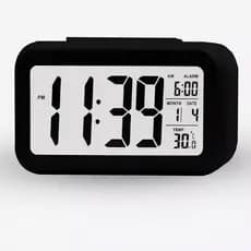 Relógio Despertador Digital de Mesa LED com Temperatura e Alarme - Brilha no Escuro
