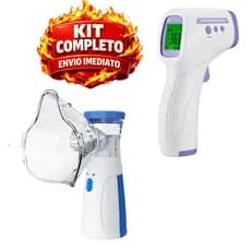 Kit Nebulizador Portátil USB + Termômetro Digital - Monitoramento de Febre com Praticidade