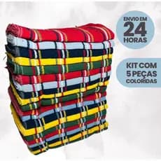 Kit 05 Tapetes de Banheiro Atoalhado Várias Cores