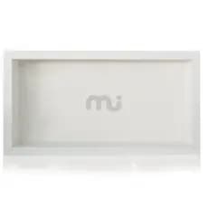 Nicho De Porcelanato 60x30x7 Branco Polido Com Bordas Brancas Acessório para Banheiro Premium