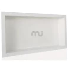 Nicho De Porcelanato 50X30X10 Branco Neve Premium Com Bordas Brancas para Banheiro