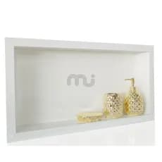 Nicho de Banheiro em Porcelanato Único que Não Empoça água BRANCO CLEAN LUXO