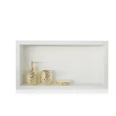 Nicho de Porcelanato 70x30x10 cm Branco Para Banheiro/box