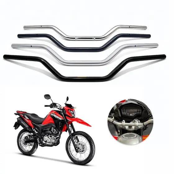 Guidão Modelo Original Honda XRE 190 Bros 160 Preto / Prata