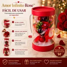 Rosa Eterna Artificial Decorativa Premium Em Tubo Transparente Presente Romântico Dia Dos Namorados Decoração Luxo