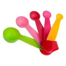 Kit Jogo Colheres Medidoras 5 Peças Medidas de Cozinha Coloridas  Colher Medidora Plástico Colors