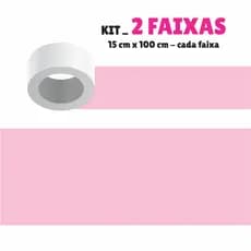 Kit com 2 Faixas Adesiva Border Faixa Adesiva Decoração Para Sala Quarto Infantil - ROSA AIFX16
